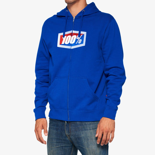 Sudadera / OFFICIAL Zip Royal / 100Percent